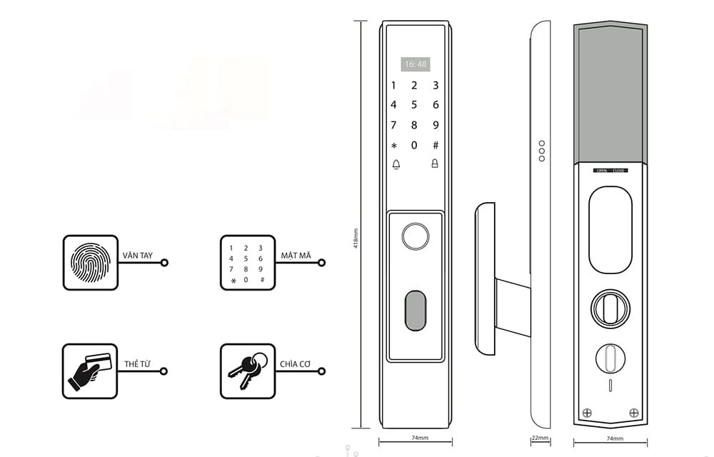 Khóa vân tay tự động TM109