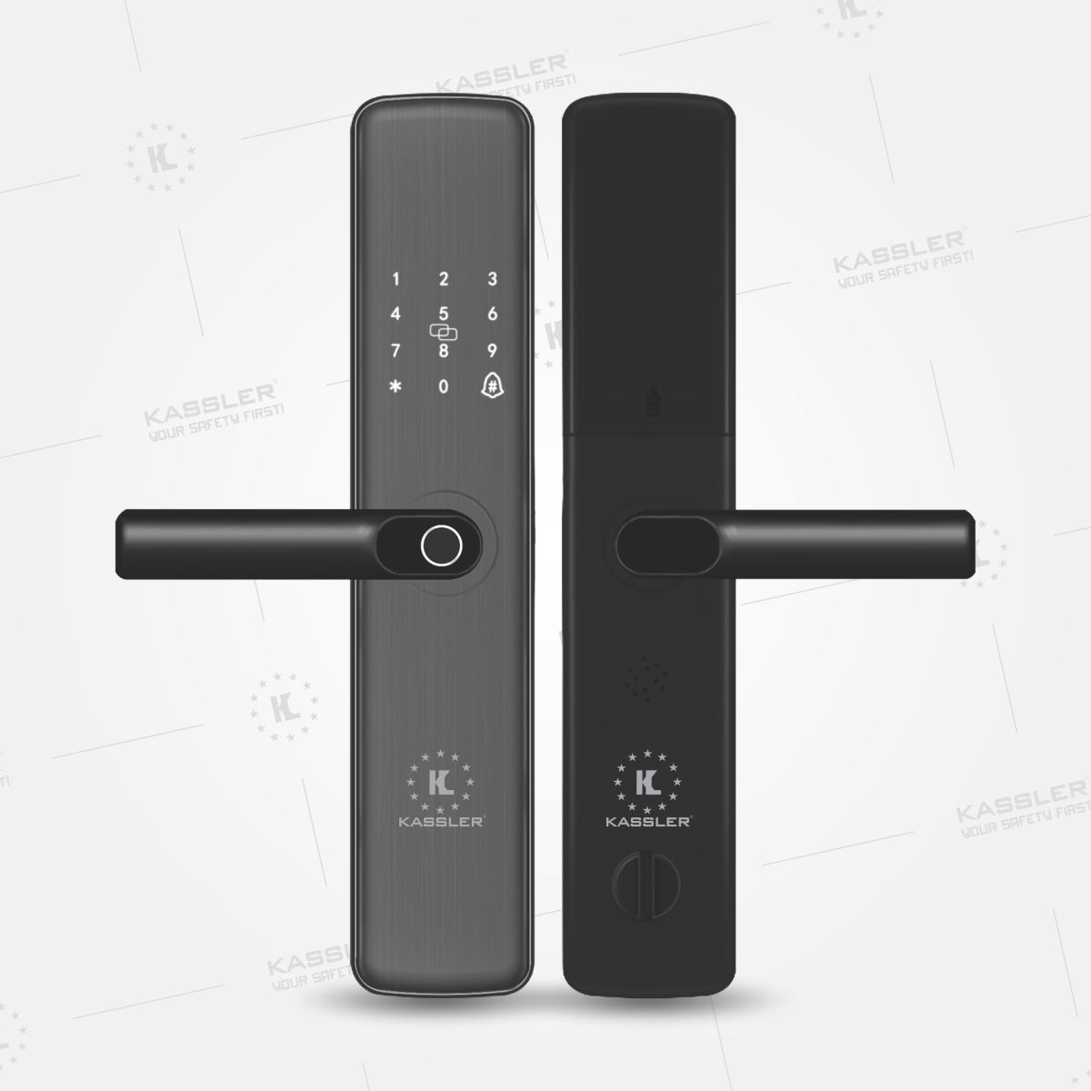 Khóa cửa vân tay Kassler KL-555 Black App Wifi