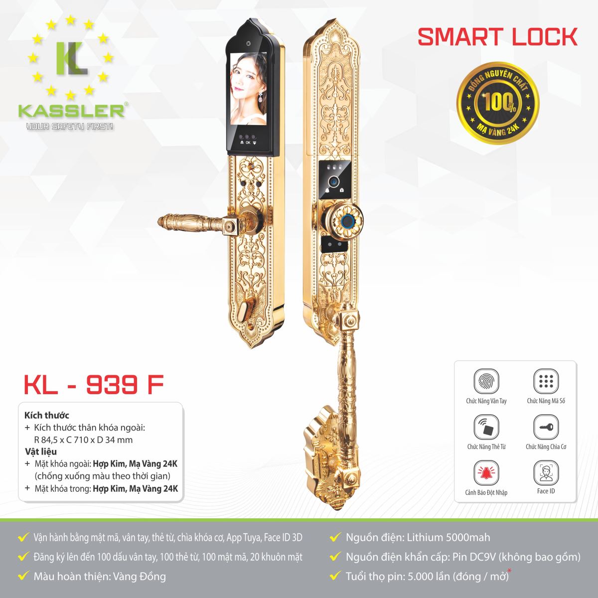 Khóa đại sảnh Kassler KL939F