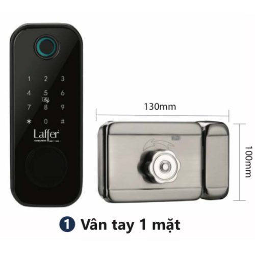 Khóa cổng vân tay 5 in 1 laffer A18 - 1 mặt